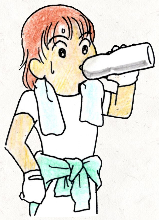 ドリンクを飲んでいるイラスト