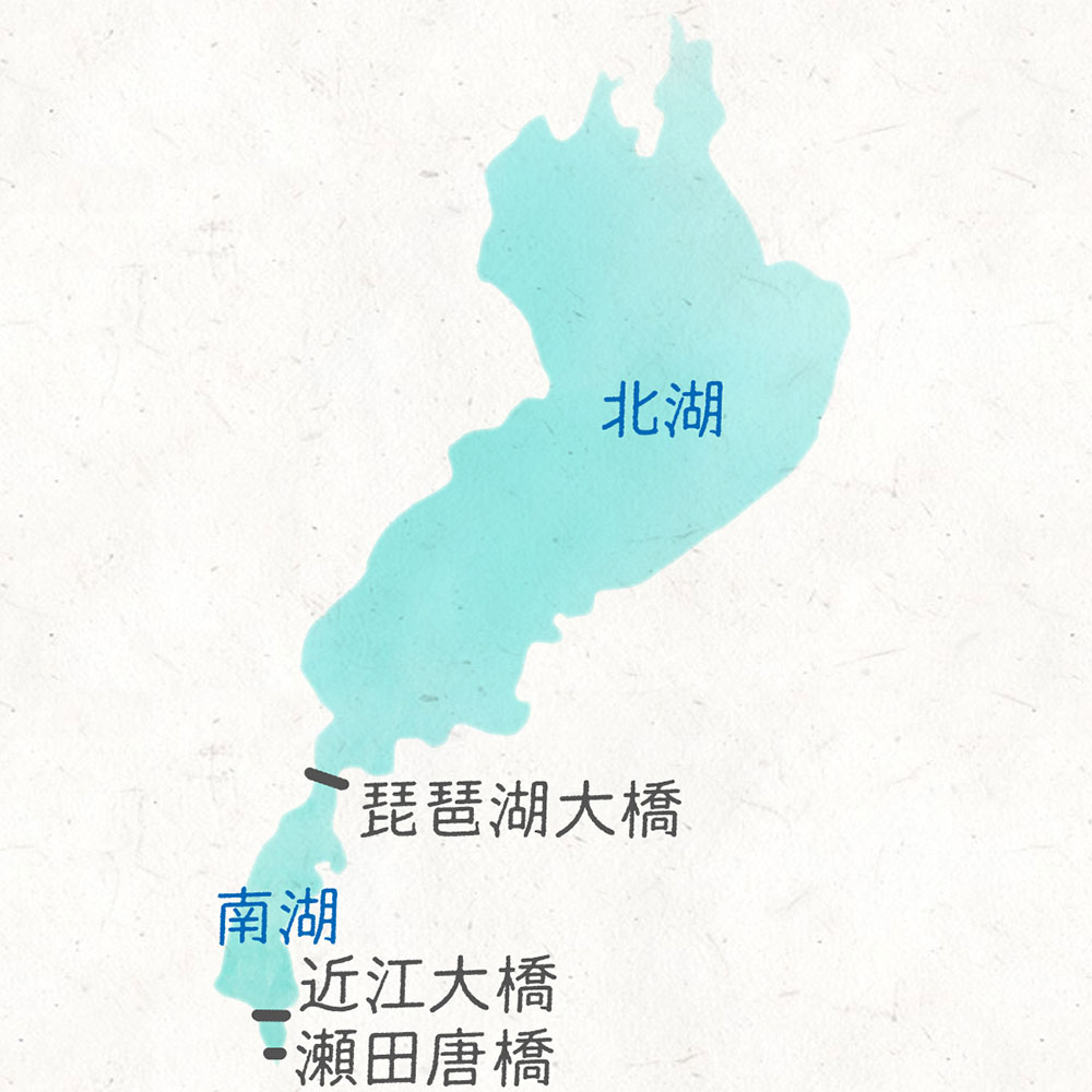 北湖・南湖の図