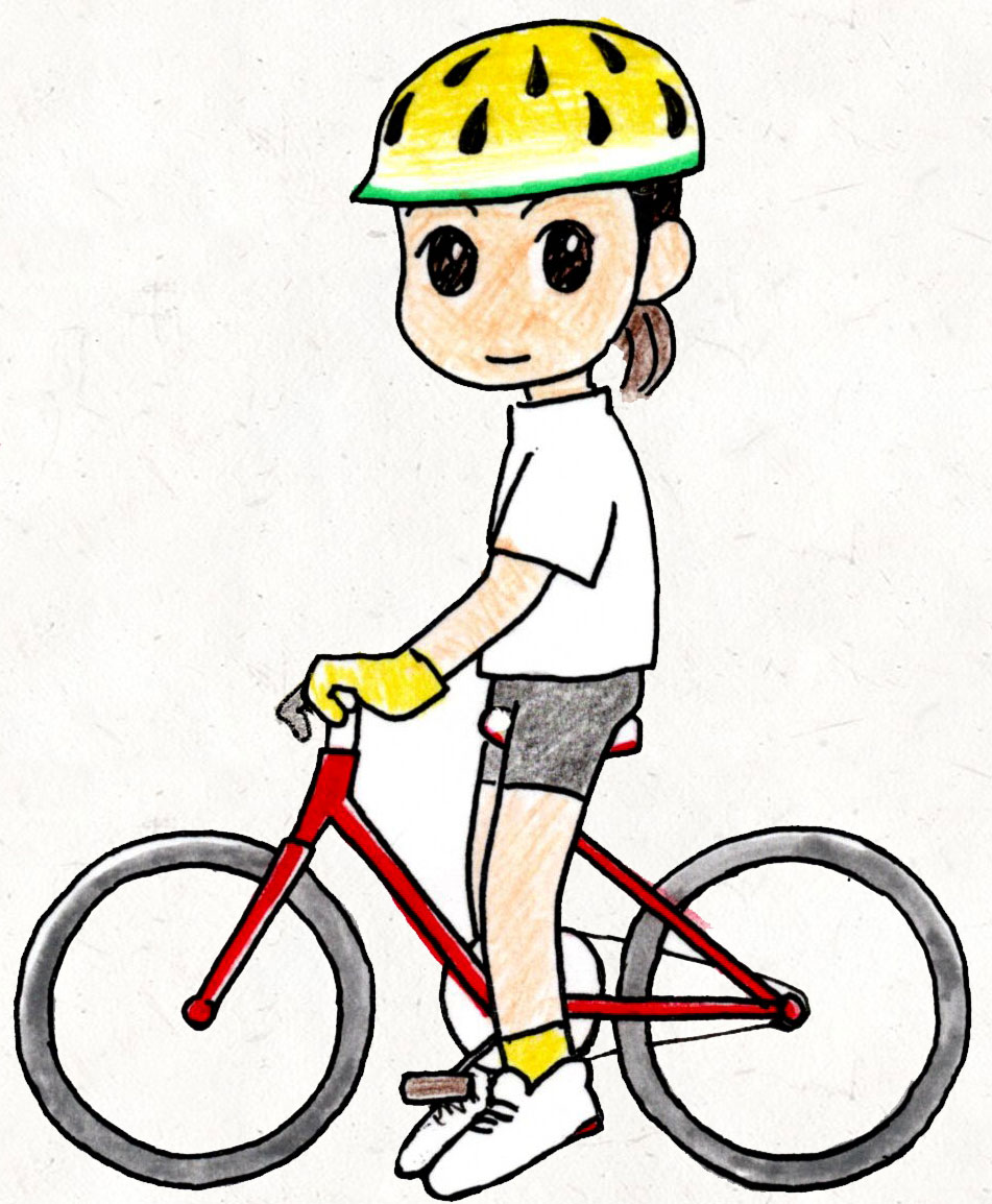 サドルの高さのイラスト