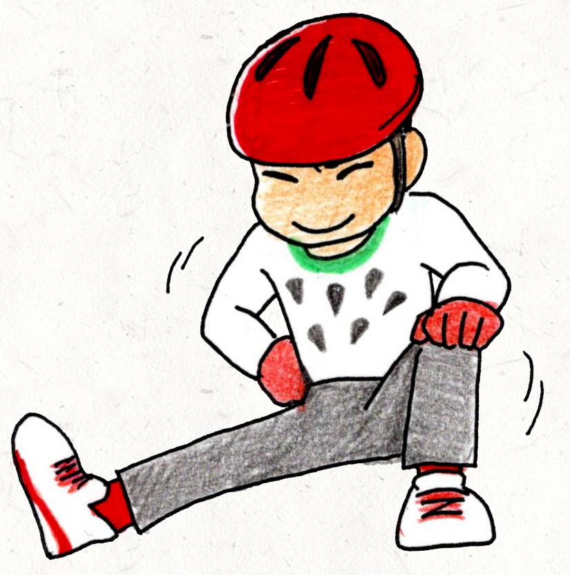 体操をしているイラスト